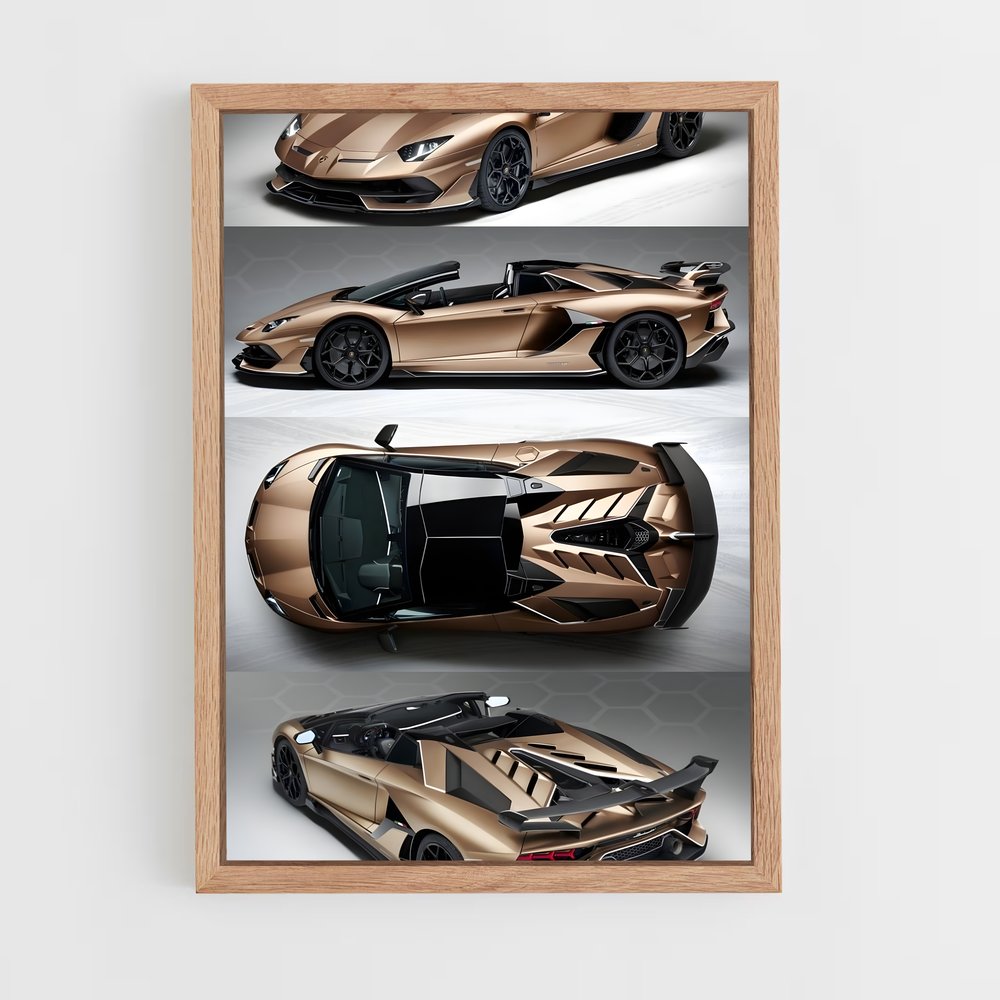 Poster Aventador SVJ Roadster – affiche Lamborghini (vue 4)